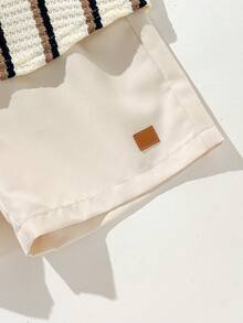 Cozy Pixies 男童条纹短袖纽扣休闲衬衫套装，夏季 - 棕色 - 查看 4