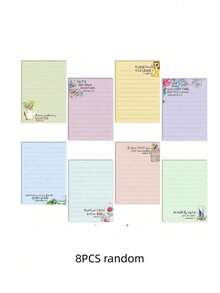 2/4/8PCS Random Style Christian Theme Sticky Notes Set Inspirational Floral Pattern Bible Verse Memo Pad Self Adhesive For Journaling Diary Checklist Schedule Planner - Multicolor - View 12