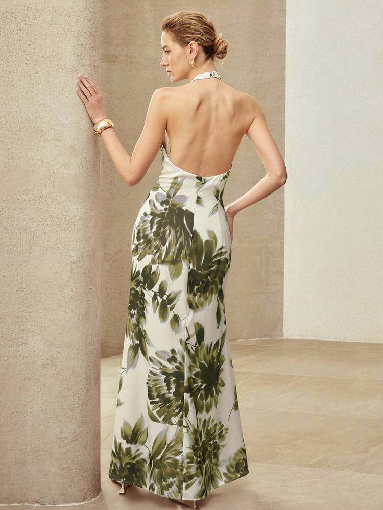ELEGANT BACKLESS DRESS, MINIMALIST DESIGN, SPRING/SUMMER