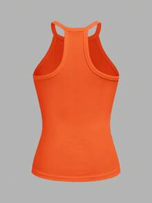 Slaydiva Áo tank top nữ màu trắng trơn, cổ tròn, lưng chữ Y, kiểu dáng trễ vai, cơ bản, đa năng, phong cách thường ngày, hợp xu hướng Xuân/Hè 2026. Thích hợp cho các buổi hẹn hò, ngày Valentine, mùa cưới, tiệc tùng, câu lạc bộ gợi cảm, thể thao, yoga, kỳ nghỉ, bãi biển, phong cách boho, bãi biển đầy cát, trở lại trường học, đi chơi hàng ngày, tiệc tùng, tiệc trà chiều, trang phục ăn sáng muộn, trang phục sân bay. - Màu Cam cháy - Xem 2