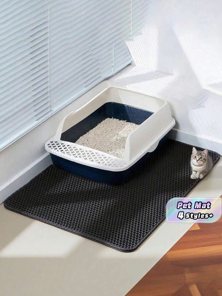 1Pc Large Double Layer EVA Material Mat Anti Splash Tracking Washable Trapping Mat Convenient Cleaning Multiple Sizes Available For Box Area Floor Protection - Multicolor - View 1