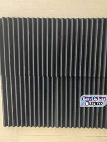 MODX [12 pièces] Mousse acoustique en forme de coin pour l'isolation sonore et la réduction du bruit - Tuile acoustique en céramique en polyester absorbant le son de 12x12/12x2 pouces - Le panneau d'isolation sonore convient pour le studio d'enregistrement, la salle de musique, l'espace de jeu, le podcast, les matériaux absorbant le bruit, les tampons absorbant le son et les autocollants de traitement acoustique mural. - Multicolore - Voir 2