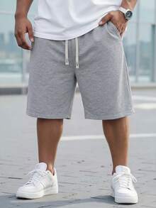 ResortEase Men's Plus Size Solid Color Drawstring Waist Shorts - Multicolor - View 4