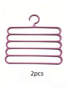 6-Pcs 4-Pcs /2-Pcs /1 Pc Wardrobe Storage Hangers, 5-Layer Plastic Scarf Rack, Optional Upgraded Thicker Version For Greater Durability. Wardrobe Hangers For Pants, Scarves, And Ties. - Multicolor - View 12