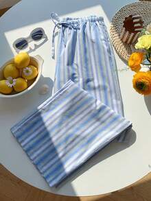 Comfortcana 2026 New Arrival Spring/Summer Women's Summer Vacation Striped Tie Waist Pants Vacation Outfits Women Summer Holiday Outfits Country Concert Outfit - Multicolor - View 5