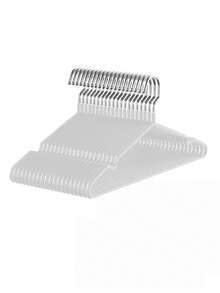 100PCS 60PCS 30PCS 20PCS 10PCS 1PC Rubber Coated Metal Hangers Non Slip Heavy Duty Space Saving Clothes Hangers Silver Hook For Shirt Dress Wardrobe Organizer - Multicolor - View 36