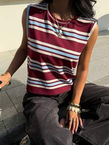 Siren Gaze Women Casual Striped Tank Top,Summer Top - Multicolor - View 5