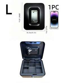 Home Money With Lock - Medium Steel Cash Box Includes Money Tray, Secure Storage For Bills, Coins & Valuables - Black - View 11