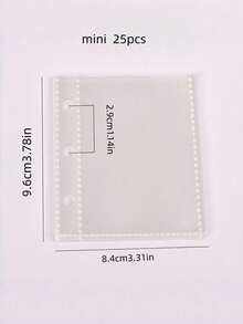 1 pieza Anillo de carpeta transparente en color oro rosa de varios tamaños que incluye papel de recambio, álbum de pegatinas, cierre de sello para scrapbooking, diario y organización de oficina - Multicolor - Ver 16