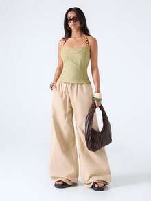 LYSMO 2026 New Arrive Minimalism Spring/Summer Women's Plaid Halter Neck Camisole,Summer Top - Mint Green - View 5