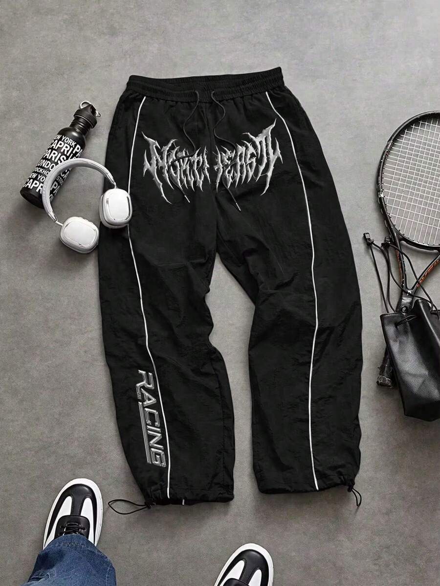 Sport MetroGents Men's Elastic Waist Drawstring Casual Summer Versatile Sports Pants, Gym - Multicolor - View 1
