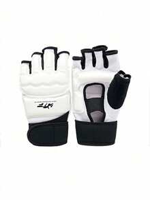 1 PU Boxing Gloves Fighting Half Finger Boxing Gloves Suitable For Adult Sandboxing Men And Women Punching Punching Bag Training Taekwondo Hand Protection - White - View 10