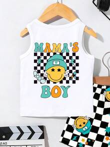 SHEIN Playful Pals Bộ 2 món cho bé trai, gồm áo in họa tiết và quần short màu trơn, thích hợp cho các hoạt động ngoài trời mùa hè. - Nhiều màu - Xem 6