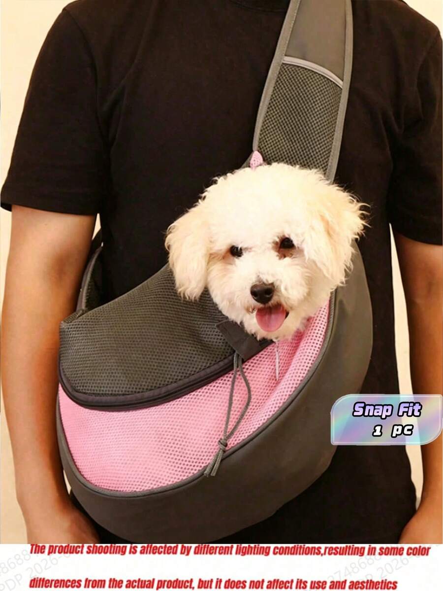 Breathable Dog Harness Bag, Portable Travel Pet Shoulder Bag, Suitable For Small To Medium-Sized Pets, And Can Also Be Used For Cat Travel. - Multicolor - View 1