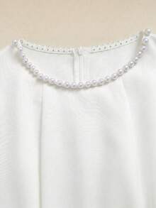 SHEIN Rosivaux 女士纯色圆领仿珍珠装饰时尚约会派对迷你连衣裙 白色珍珠连衣裙 白色优雅连衣裙 修身连衣裙 摩登连衣裙 米色连衣裙 女士职业装 办公室工作服 女士工作套装 惊艳连衣裙 游艇连衣裙 女士优雅连衣裙 女士奢华连衣裙 高品质连衣裙 白色珍珠连衣裙 - 白色 - 查看 8