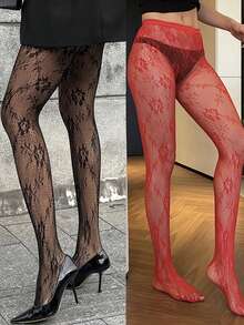 DAZY Modische und sexy Spitzen-Leggings für Damen im Y2K-Sommerstil - Verschiedenfarbig - Übersicht 9