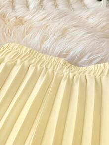 GlowEve CURVE Bộ đồ nữ 2 món: Áo tank top không tay cổ xếp ly và quần dài thường ngày. - Màu vàng - Xem 4