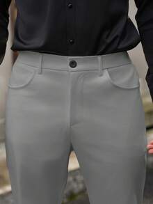 Calvornis Men's Flared Leg Pants - Grey - View 4