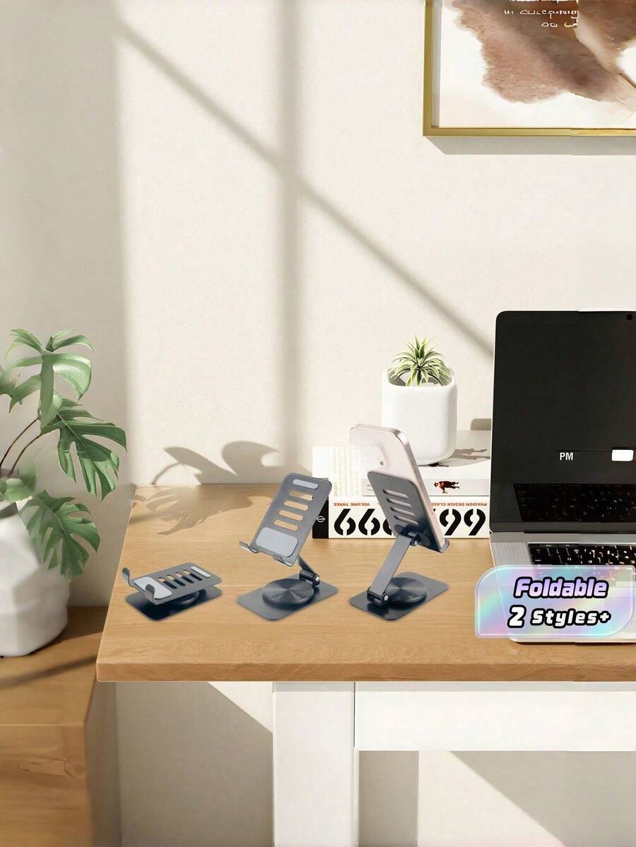 1PC Retractable And Foldable Desktop Mobile Phone Holder, Desktop Electronic Product Holder For Slouchy People, Live Broadcast Tablet Holder, Lifting And Folding Multi-Functional Universal Support Frame, Suitable For Watching Dramas, Live Broadcasts, Studying, Working, And Video Conferencing For Slouchy People - multicolor - View 1