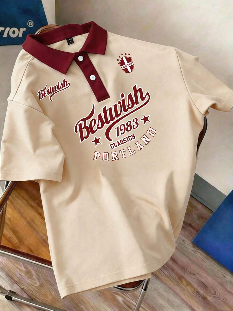 Manfinity Joysei 男士休闲Polo衫，适合日常穿着和与朋友聚会 - 彩色 - 查看 1