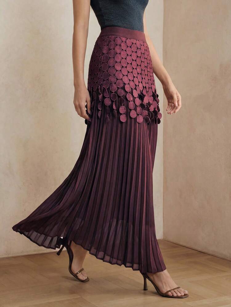 New Spring/Summer Women's Elegant Intellectual Versatile Resort Style Ruffled High Waist Long Skirt