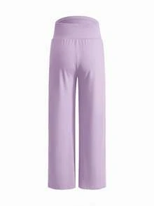 Modmama Pantalones anchos de maternidad de unicolor con cintura ajustable - Multicolor - Ver 11