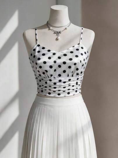 Endroma Blusa de satén sin mangas con cuello en V y diseño de fruncido en la cintura, color champán, de moda, elegante, sexy y versátil para primavera y verano