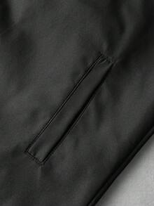 PAVTROS Men's Long Sleeve Zip Front Hooded Jacket - Black - View 4