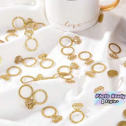 1PACK Ring Shaped Throwing Confetti Glitter Detail Modern Wedding Christmas Party Decoration Celebration Table Scatter