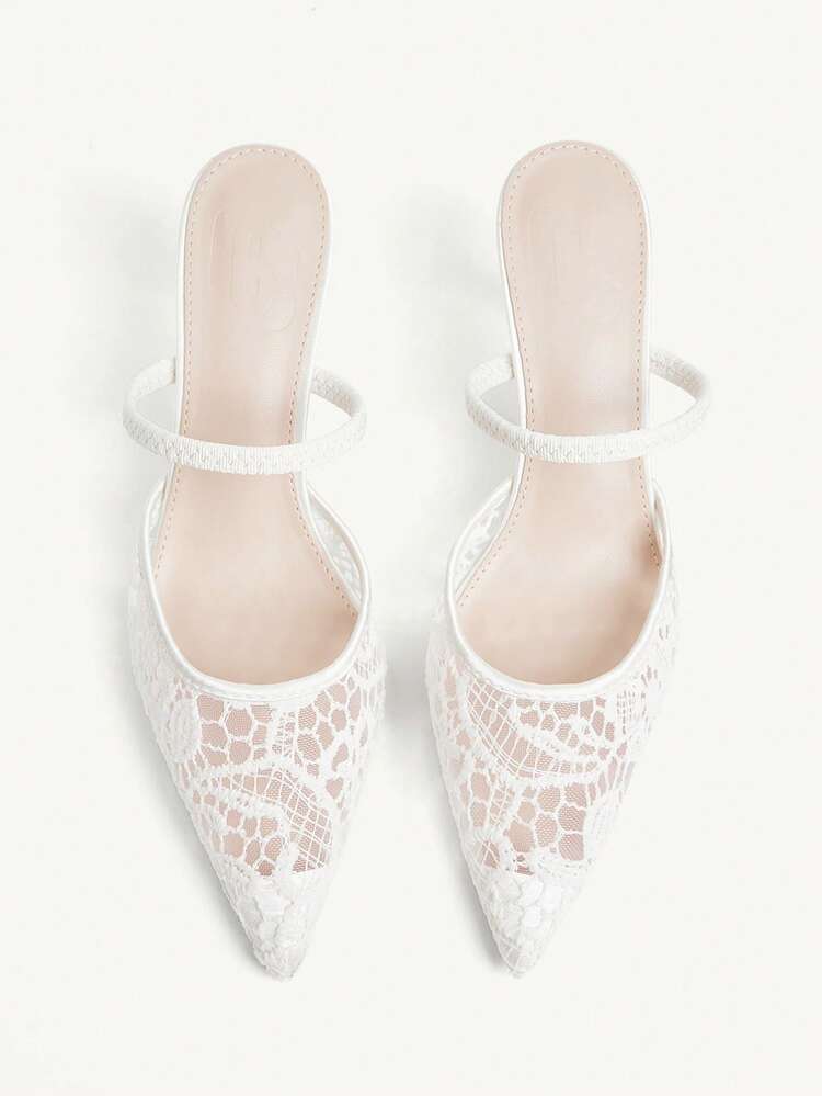 CUCCOO CHICEST Women Shoes Four Seasons New Embroidery Mesh Design Pointed, High Heel Romantic Elegance Stylish Mesh Women's High Heel Shoes Hoop Dress Dating Afternoon Tea Wedding Party Valentine's Day Elegant Dress