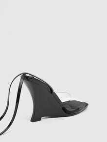 CUCCOO SZL Giày sandal thời trang nữ, giày đế xuồng dự tiệc, giày đi nghỉ hè, thanh lịch và đa năng, phù hợp cho công sở và thường ngày, giày thời trang mùa xuân, giày cho kỳ nghỉ xuân, giày lễ Phục sinh, giày Giáng sinh. - màu đen - Xem 3