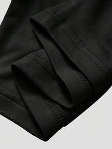 SHEIN Girlism 3pcs/Set Tween Girls' Casual Black Ruched Cropped Camisole Top Set - Black - View 5