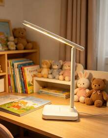 1PC Led Desk Lamp Eye-Protection Study Reading Lamp, Writing Specific, Bedroom Bedside Lamp, Dormitory Plug-In Table Lamp - White - View 4