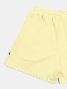 SUMWON Boys Color Block Raglan T-Shirt And Shorts Co-Ord Set With Chest Print Summer Casual Two Piece Outfit Yellow White Matching Set - Yellow - View 5