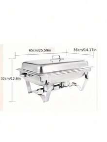 High Quality Insulated Dining Car Set [1/4 Piece Set], Party Food Insulated Stove, Stainless Steel Rectangular Food Storage Insulated Container, Suitable For Indoor And Outdoor Use, Adjustable Temperature, Easy To Clean, Suitable For Catering Services, Birthday Parties, Holiday Gatherings, And Church Activities - Silver - View 17