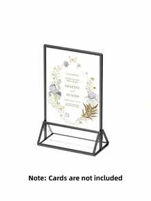 Bộ 4 khung biển hiệu acrylic 5x7 inch - Khung để bàn hai mặt dùng cho số bàn cưới, thực đơn nhà hàng, ảnh Giáng sinh, lễ tốt nghiệp, tiệc sinh nhật, tiệc mừng em bé - Giá đỡ trưng bày ảnh/giá/thực đơn trong suốt - Nhiều màu - Xem 12
