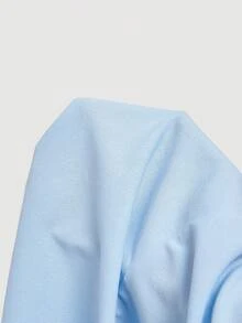SHEIN MOD Women's Solid Color Halter Tie Ruched Fashionable Date Party Mini Dress - Baby Blue - View 7