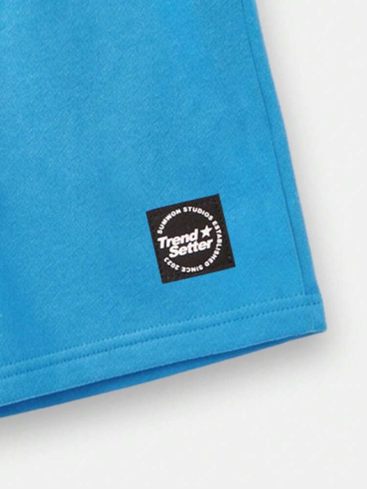 Ensemble sweat-shirt à col rond et short