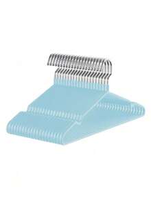 100PCS 60PCS 30PCS 20PCS 10PCS 1PC Rubber Coated Metal Hangers Non Slip Heavy Duty Space Saving Clothes Hangers Silver Hook For Shirt Dress Wardrobe Organizer - Multicolor - View 35