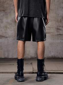 Skyrend Men's Summer Solid Color Slant Pocket Shorts Mans Outfit Custom Short Mens Dress Shorts Black Shorts For Men Mens Fashion Old Money,Daily Leisure, Weekend Trips, Outdoor Activities, Travel Expeditions, Relaxed Work Environments Or Semi-Formal Occasions, Boyfriend/Husband Gift, Anniversary /Birthday Gift Party Summer Vacation Holiday,Wedding,Spring To Summer,Easter,Y2k,Vintage,Hawaiianemo - Black - View 2
