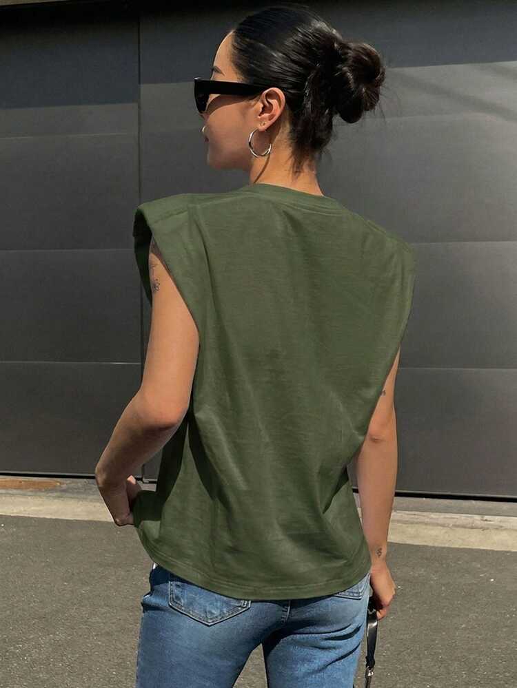 Summer Casual Solid Color Round Neck Loose Fit T-Shirt