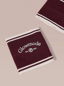 GLOWMODE 2条装 Go For The Glow 吸汗速干运动头带，适用于网球、高尔夫、匹克球、健身房锻炼及日常休闲穿着 - 酒紅色 - 查看 4