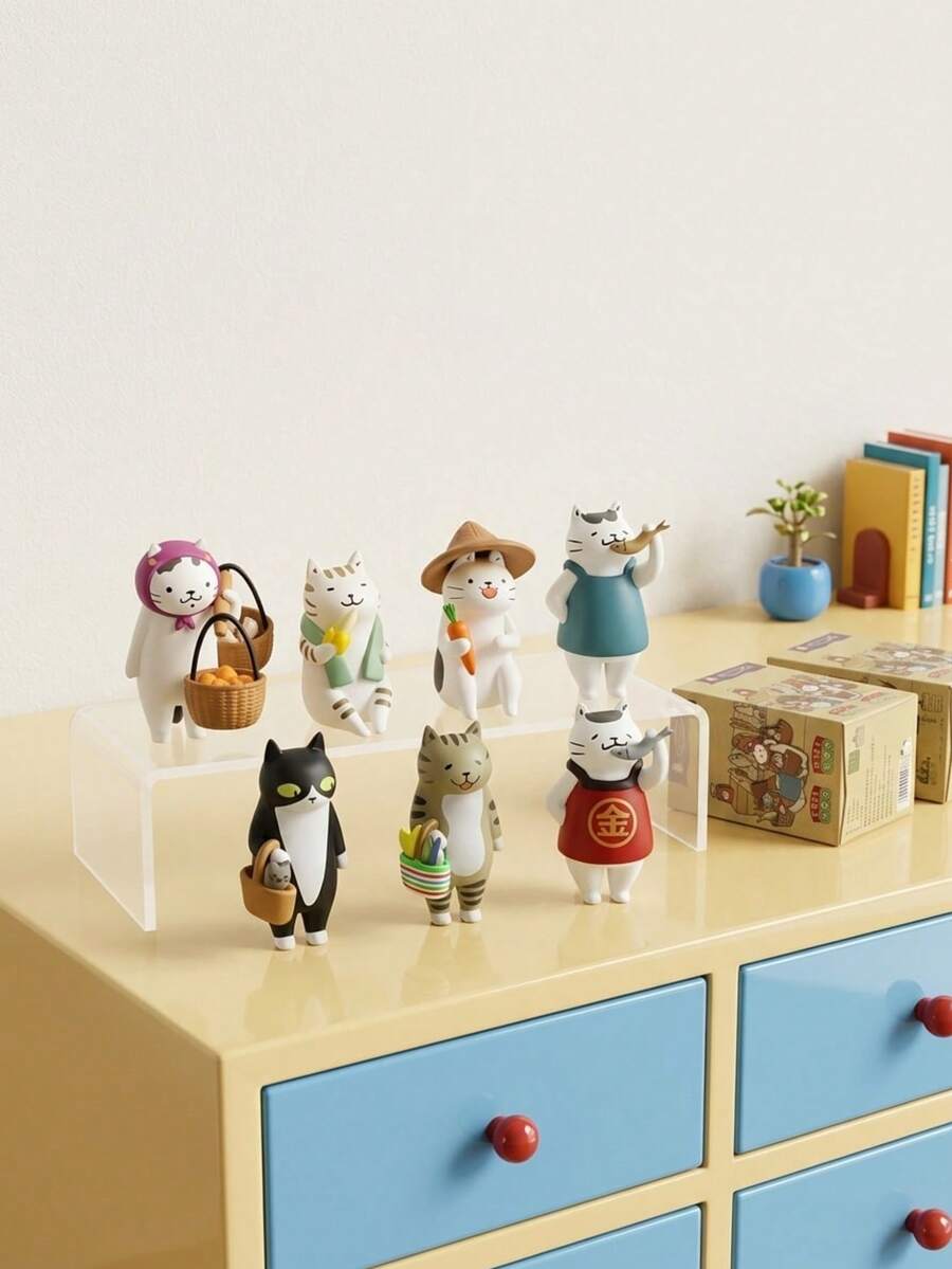 Joivida 1件猫咪蔬菜市场可爱创意小型手工微景观桌面办公桌摆件,是圣诞节、万圣节、情人节、新年和生日礼物的最佳选择。 - 萌貓 - 查看 1