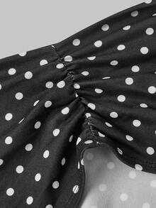 SHEIN MOD 2件套女士双面波点针织背心，黑白两色 - 黑與白 - 查看 9