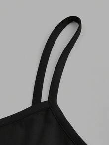 Comfortcana Bộ 3 áo hai dây ngắn ôm sát, màu trơn, đa năng dành cho nữ, thích hợp cho mùa hè. - Nhiều màu - Xem 5