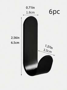 1Pc /6Pcs /12Pcs Strong Metal Adhesive Hooks No Drilling Wall Mounted For Bathroom Kitchen Dorm Heavy Duty Rust Proof Easy Install Space Saving Storage For Towels Robes Bags Hats - Multicolor - View 8