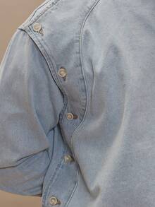 Musero Áo khoác denim nam - Rửa nhẹ - Xem 6