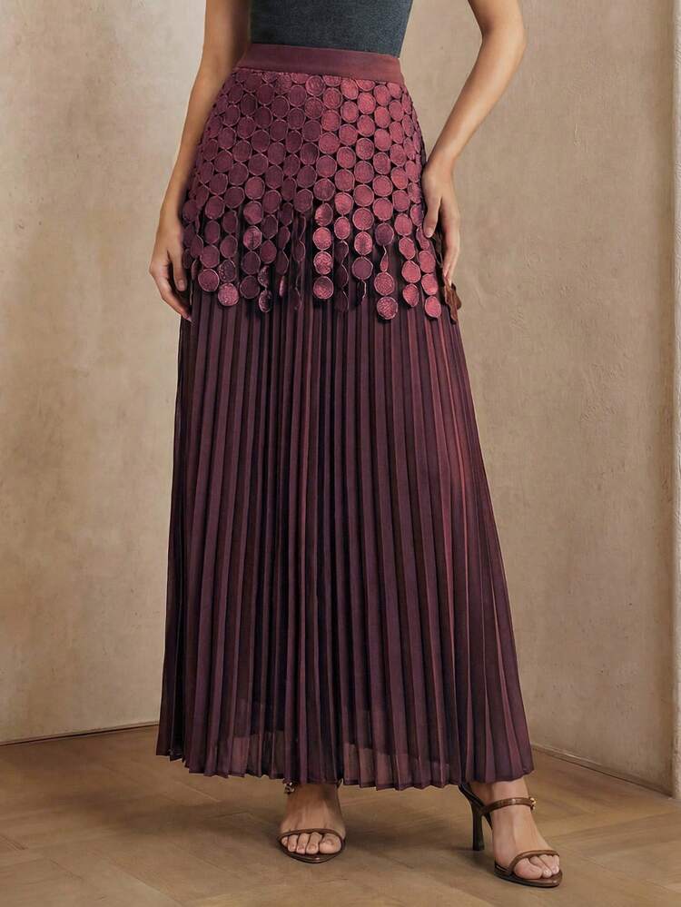 New Spring/Summer Women's Elegant Intellectual Versatile Resort Style Ruffled High Waist Long Skirt