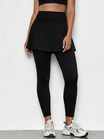 Voyena Leggings deportivos de uso diario versátil con bolsillos de unicolor para mujer de talla grande