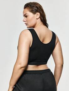 SHAPORA 1pc Seamless Jacquard Wireless Women Bra - Black - View 3